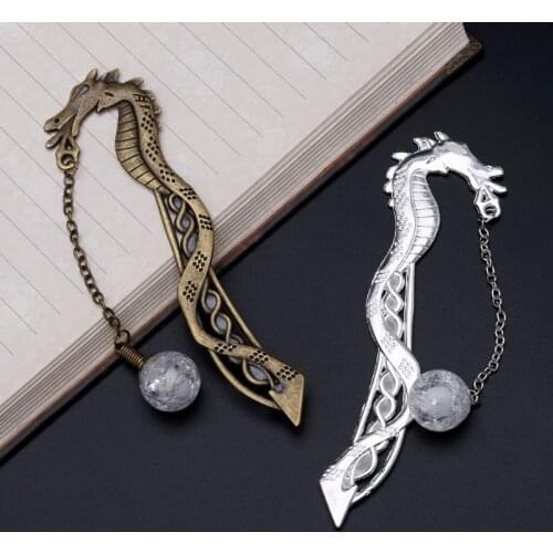 Retro Luminous Night Dragon Bookmark Label Reading Maker Book Stationery Student Gift