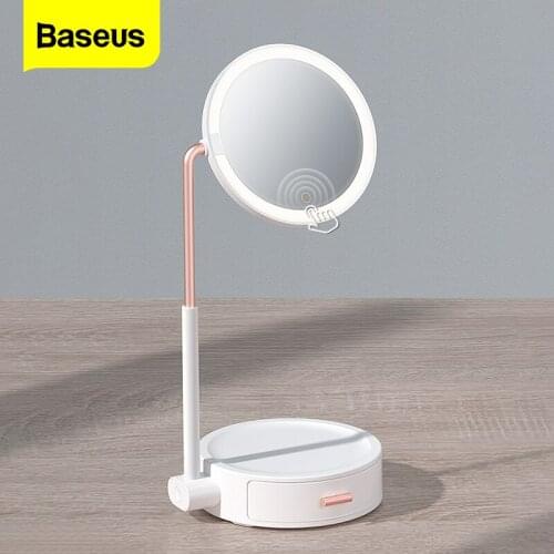 Baseus LED Cosmetic Mirror Lamp Dressing Table Lamp Portable Makeup Mirror With Backlight Make Up Desk Light Vanity Mirror Light