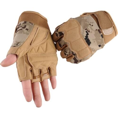 Tactical Weight Lifting Gym Gloves Outdoor Sports Camouflage Fitness Training Bodybuilding Workout Wrist Wrap Exercise Glove