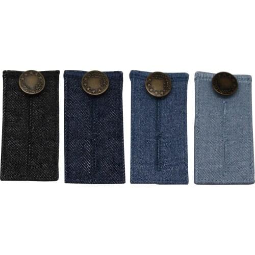 Multi Use Pants Extenders Elastic Extended Buttons Adjustable DIY Denim Clothes Fastener Jeans Waist Clothes Extension Snap