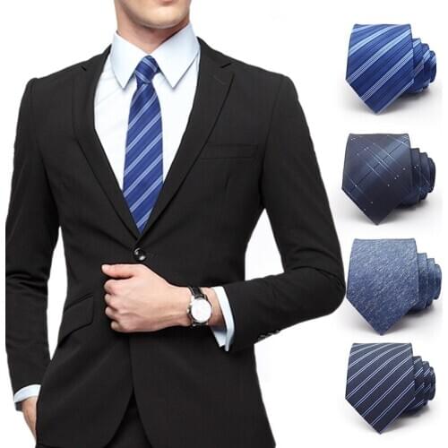 High Quality 2019 New Fashion Ties Men Business 8cm Silk Tie Wedding bridegroom Ties for men Designers Brand with Gift Box