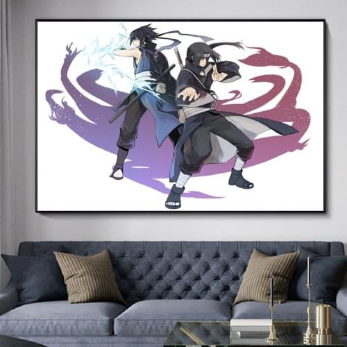 Masashi Kishimoto Retro Comic Poster Ninja Anime Character Canvas Painting Poster Wall Art Family Boy Gift Bedroom Dormitory Dec