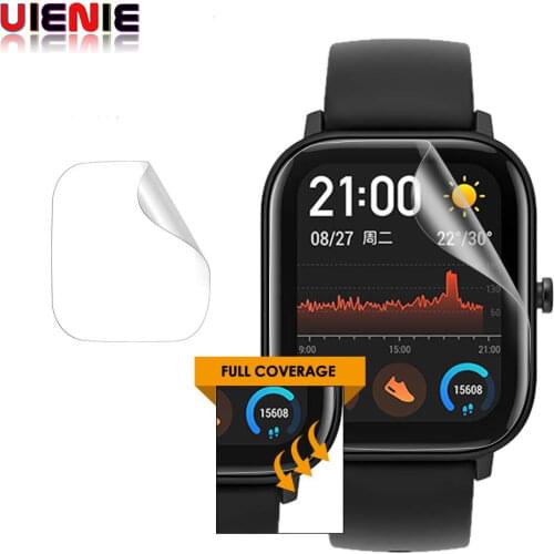 2PCS Watch Protective Film Suitable for Huami Amazfit GTS Sports Watch HD Film Transparent Scratch-proof Screen Protective Film