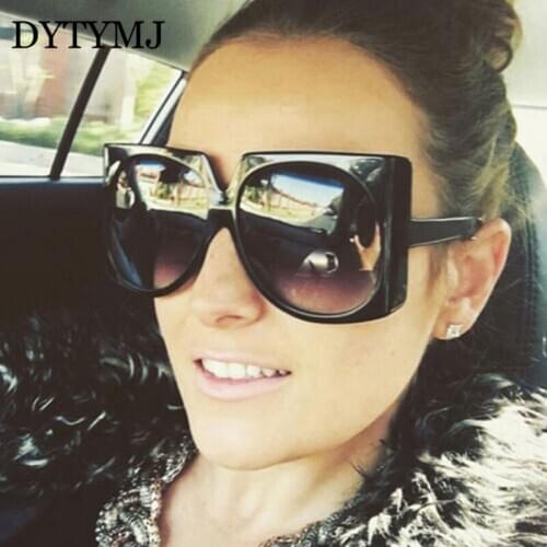 DYTYMJ Oversized Sunglasses Women Gradient Square Sunglasses Women Luxury Brand Designer Sun Glasses Men Gafas De Sol De Mujer