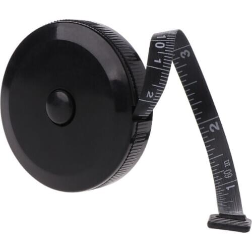 1.5m/60inch Black Tape Measures Dual Sided Retractable Tools Automatic ABS Flexible Mini Sewing Measuring Tape L4MB