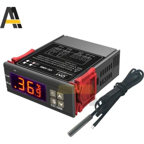 12V 24V AC 110-220V STC-1000 STC 1000 LED Digital Thermostat for Incubator Temperature Controller Thermoregulator Relay Heating