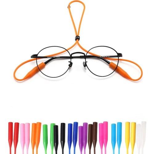 2 Pcs Adjustable Glasses Ropes Band Cord Holder Glasses Ear Hook Silicone Eyeglasses Straps Lanyard Sunglasses Accessories