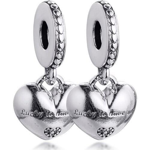 Daughter & Mother-in-Law Split DIY Beads For Jewelry Making Sterling Silver Jewelry Charms Fits Original Charms Chain Bracelets