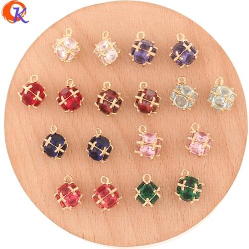 Cordial Design 40Pcs 11*14MM DIY Jewelry Making/Earring Findings/Jewelry Accessories/Cube Shape/Hand Made/Crystal Charms/Pendant