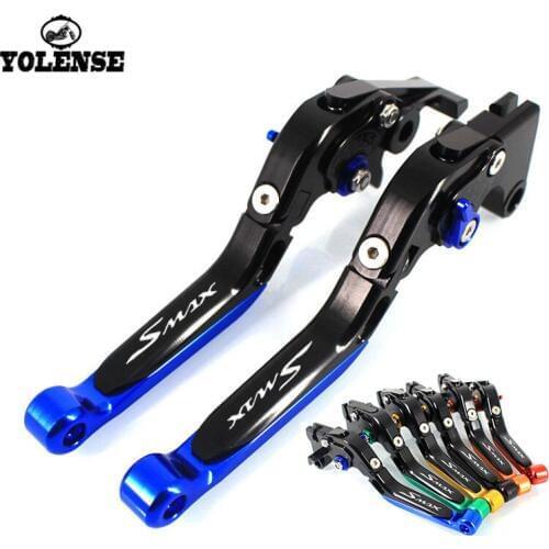 For YAMAHA SMAX155 SMAX 155 2017 2018 high quality Motorcycle Accessories Folding Extendable Brake Clutch Levers LOGO SMAX