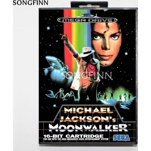 16 bit MD Memory Card With Box for Sega Mega Drive for Genesis Megadrive - michael jacksons moonwalker