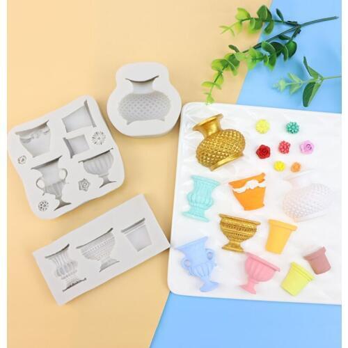 Classical Flower Vase Daisy Mould Silicone Mold Fondant Cake Decorating Tool Gumpaste Sugarcraft Chocolate Forms Bakeware