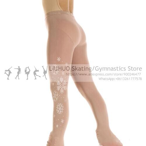 Ice Figure Skating Socks Girls Women Nude Color Quality Roler Skates Ballet Ballroom Tights Child KidsSkiing skating Tights
