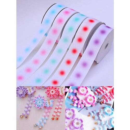25mm/38mm gradient color ribbon 10 yards flower DIY handmade material headdress hair bow crafts Grosgrain ribbons