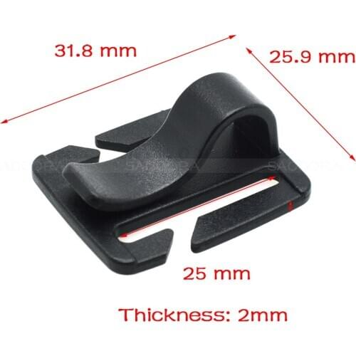 Webbing Size 25mm Plastic Buckles Sternum Strap Tube Pipe Clip Holder For Outdoor Accessories For Paracord/Backpack