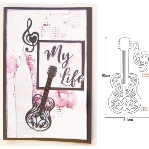 Guitar notes Border Metal Cutting Dies Stencils dies for Scrapbooking diy paper album Embossing Dies Cuts Card making Craft dies