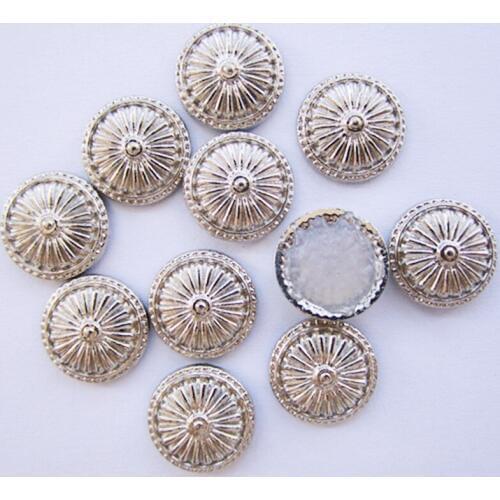 Jeans Rivets Hot-Fix Spike Studs Round Rivet Set 12Mm Nickel-Free White Round Spikes Plating Metal Studs For Bags SINUAN
