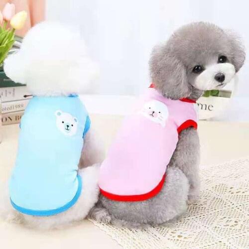 Cute Little Bear Dog Clothes Puppy Summer Vest Thin Pet Teddy Pullover Breathable Dog Two-legged Clothes