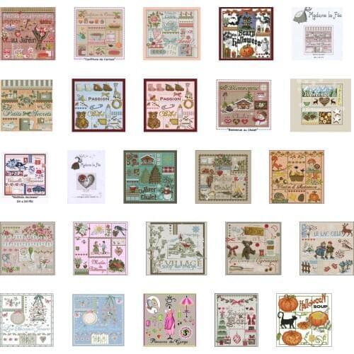 Lafite Series 4 patterns 3 Counted Cross Stitch DIY Cross Stitch Kits Embroidery Needlework Sets