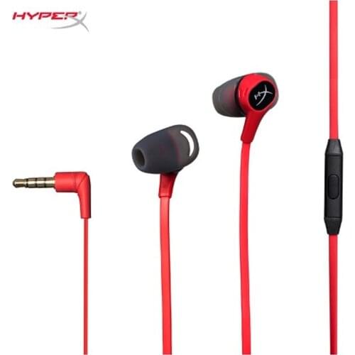 Kingston HyperX Cloud Earbuds Games Portable Headphones with Mic Microphone Immersive wired in-game audio In-Ear headset