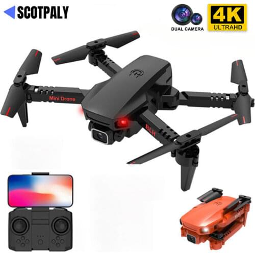 New Mini E2 Drone Professional 4k HD Dual Camera WiFi FPV Drone Height Keeping Optical Flow Foldable RC Quadcopter Toys Gift