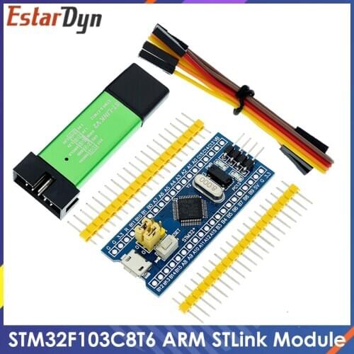 Original STM32F103C8T6 ARM STM32 Minimum System Development Board Module For Arduino ST-Link V2 Mini STM8 Simulator Download
