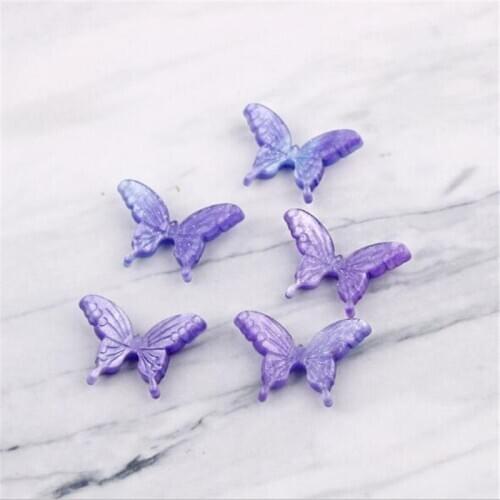 10pcs/lot new creative acrylic animal butterfly charms connectors for diy earrings hair clip hangings jewelry making accessories