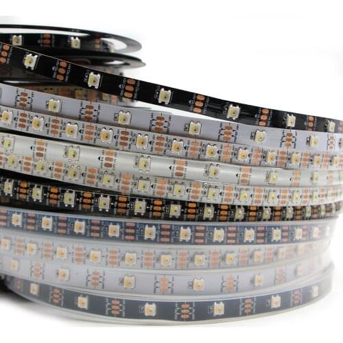 SK6812 RGBW Led Strip Light 4 in 1 Similar WS2812B 1m 4m 5m 30 60 144 LEDs Individual Addressable RGB Led Lights IP30 65 67 5V