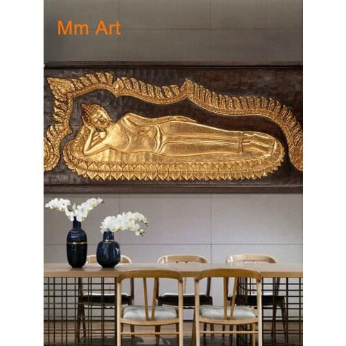 Decoration Wall Hanging Thai Style Sleeping Buddha Wall Hanging Hall Entrance Wall Decorations Buddha Pendant