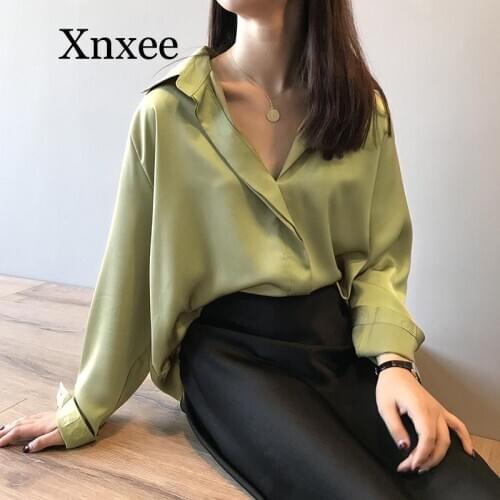 Женские атласные рубашки Xnxee China At AliExpress