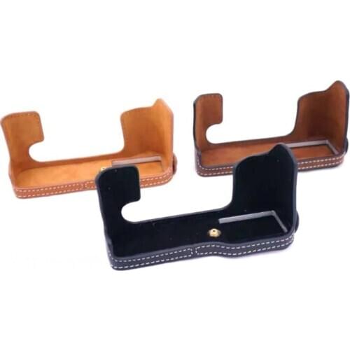 Pu Leather Case Bottom Opening Version Protective Half Body Cover Base For Fujifilm X-T10 X-T20 XT10 XT20 Digital Camera