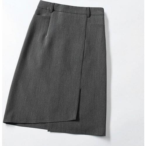 Summer New Womens High Waist Zipper Self-cultivation Fashion All Match Wrapped Womens Solid High Quality Mini Skirt