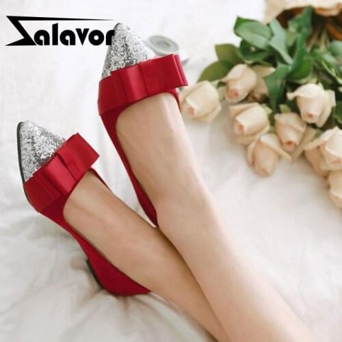 ZALAVOR Size 30-43 Women Flat Shoes Pointed Toe Bow Tie Women Shoes Fashion Casual Spring Shoes Women Vacation Footwear