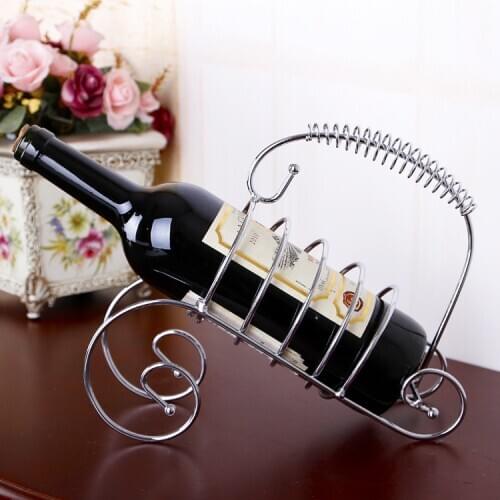 1PC Iron Wire Wine Racks Home Kitchen Bar Accessories Practical Wine Holder Wine Bottles Decor Display Shelf Racks JX 1151