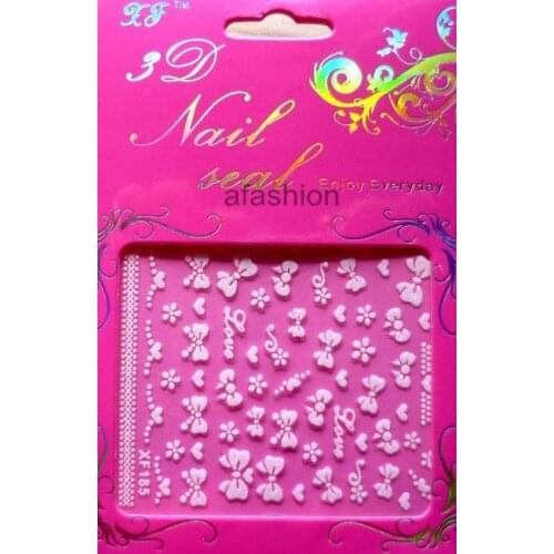 10pcs 3d nail art sticker 20 styles on Nails design tool for polish gel styling manicure care foil tools Free shipping