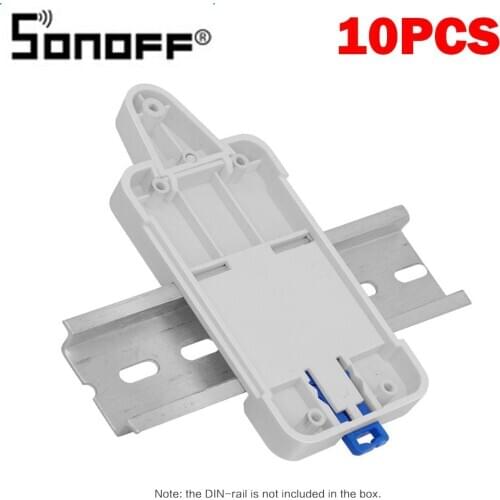 10PCS Sonoff DR DIN Rail Tray Adjustable Mounted Rail Case Holder Solution for Sonoff Mounted Onto The Guide Track Kit