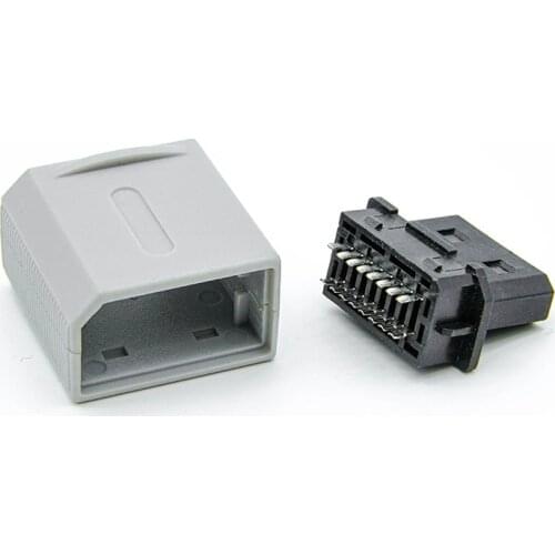 100 pcs a lot 16 Pin male plug Connector Interface adapter with shell for Will repair Parts