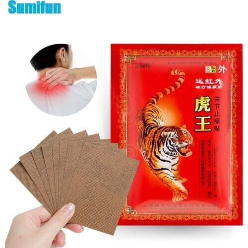 8/24Pcs Red Tiger Balm Patch Pain Relief Plaster Rheumatoid Arthritis Joint Sprain Knee Neck Back Lumbar Meridians Paster C2013
