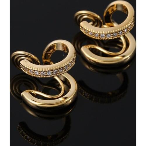 925 Sterling Silver Zircon Stone Earrings for Women Small Clip on Hoop Earrings Ear Bone Tiny Ear Ring Ear Clips Girl Aretes