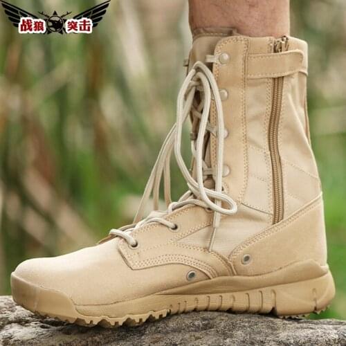 Summer High-Top Combat Breathable Military Fan Special Forces Shock Absorption Training Tactical Mountaineering Combat Boots men