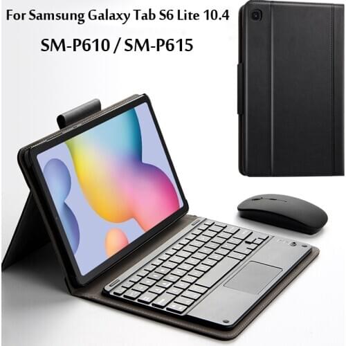 Wireless Bluetooth Keyboard Case For Samsung Galaxy Tab S6 Lite 10.4 SM-P610 P615 2020 Tablet Stand Cover Funda