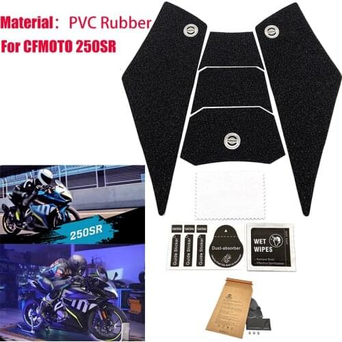 For CFMOTO 250SR 250 SR Knee Gas Fuel Tank Pads Grip Traction Pad PVC Rubber Sticker Decals motorcycle accessories