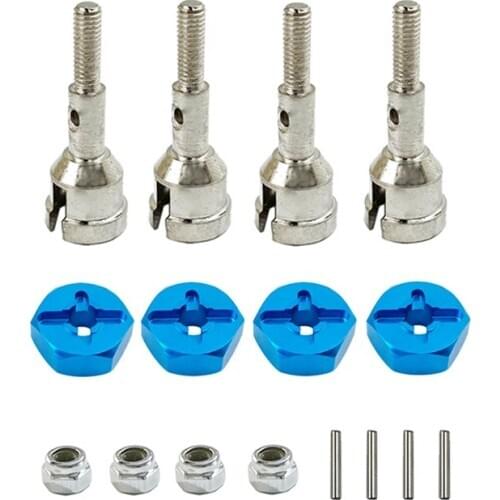 For Wltoys A959 A959-B A969 K929 1/18 RC Car Upgrade Accessories Metal Wheel Axle 12mm Combiner Wheel Hub Hex Adapter