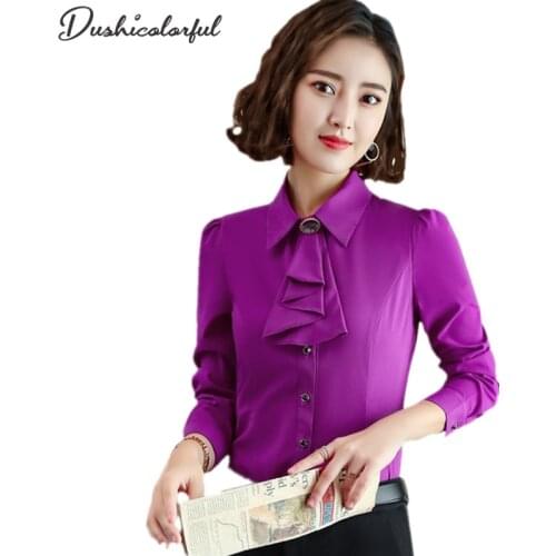 Dushicolorful Light Blue Blouses