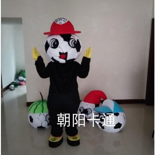 Football Mascot Costume for Adult Soccer Mascot Party Halloween Fancy Dress Carnival Purim Foot Ball Cosplay Suits