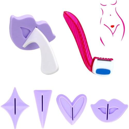 FX Heart Triangle Lip Star Trimmer Pubic Hair Template Razor Bikini Shaving Stencil