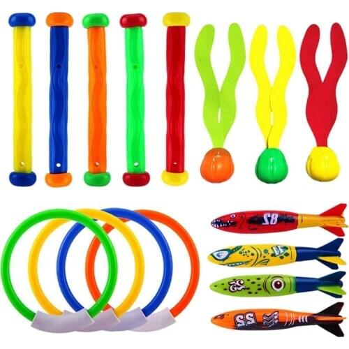 Diving Toys Underwater Sinking Swimming Pool Toy, Diving Rings & Sticks, Torpedoes, Water Gr, Dive Training Gift for Kids ( P