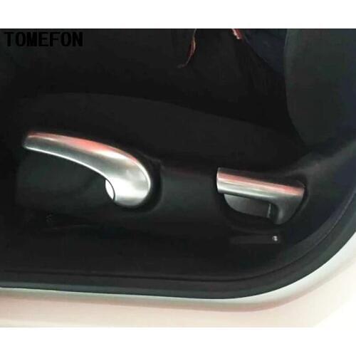 Interior Styling 3pcs For Honda City 6th 2014 2015 2016 LHD ABS Chrome Front Seat Adjustment Knob Swithch Trim Cover