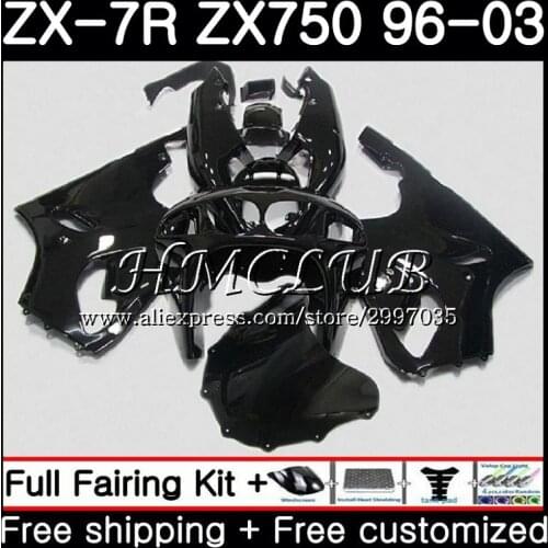 Body For KAWASAKI NINJA ZX-7R ZX750 ZX 7R 1996 1997 1998 1999 48HC.3 ZX-750 ZX 7 R ZX 750 ZX7R 96 97 98 99 Fairing Factory red