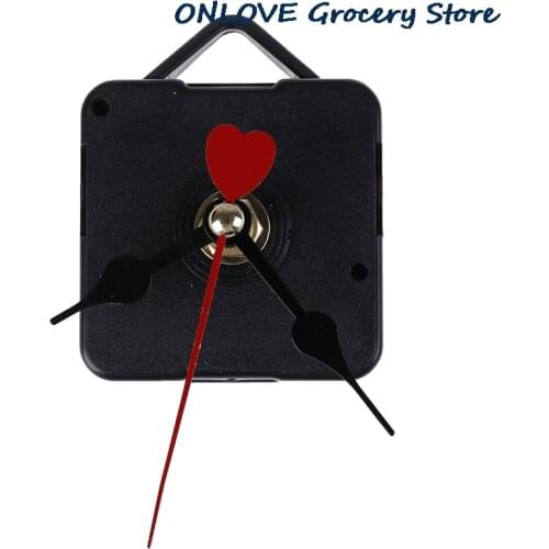 Red Heart Hands DIY Quartz Wall Clock Movement Mechanism Repair Parts